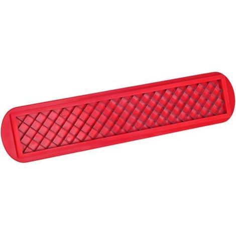 Cortador de salchichas - Hoja de acero inoxidable para cocinar, barbacoa, picnic, camping y parrilla en el jardín - 25 cm - Rojo