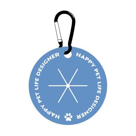 Soporte para bolsas de excrementos de perro - Con mosquetón - Manos libres - Para correa - Dispensador de bolsas para excrementos - Accesorios para pasear al perro (azul) (1/5)