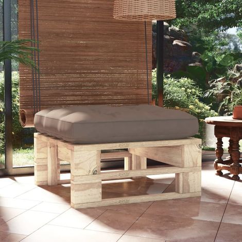 Pouf palette de jardin bois de pin imprégné (1/5)