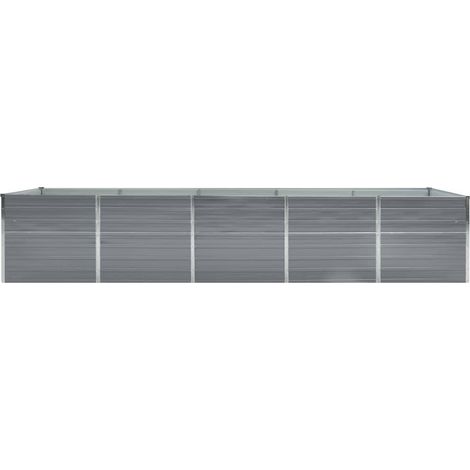 Maison Exclusive - Arriate de acero galvanizado gris 400x80x45 cm (1/5)