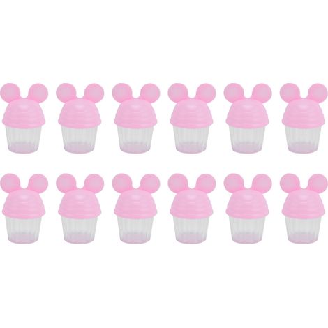 Boîte À Bonbons - Conteneur En Plastique Rose - Pour Mariage Et Fête De Naissance - Lot De 12 Pièces (1/5)