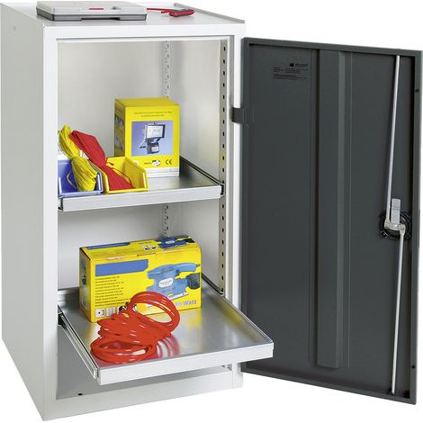 Stumpf Armoire à outils et matériaux Série 3000 gris clair / gris anthracite + 2 étagères télescopiques - 3001571