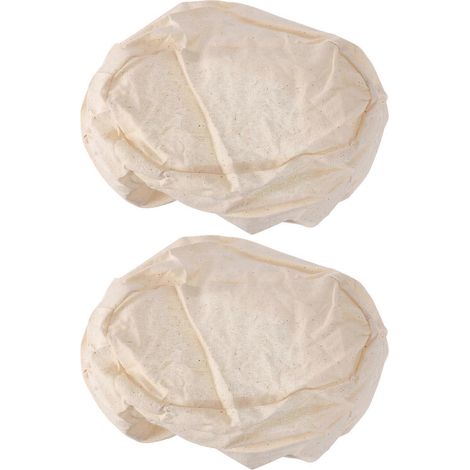 Lot de 2 housses en tissu pour paniers à pain et paniers de fermentation (ovales)-25X15X8CM