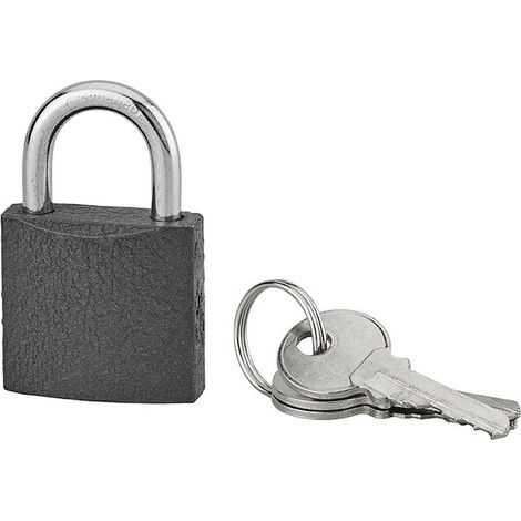 Cadenas à clé Acera UNIKEY (achetez-en plusieurs, ouvrez avec la même clé), 50mm, anse acier, 3 clés - (1/2)