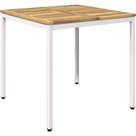 Tavolo da cena da giardino Bianco 80 x 80,5 x 75 cm vidaXL