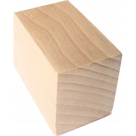 Pied de meuble bois hêtre massif, tasseau raboté, 55 x 45 mm, hauteur 10 cm