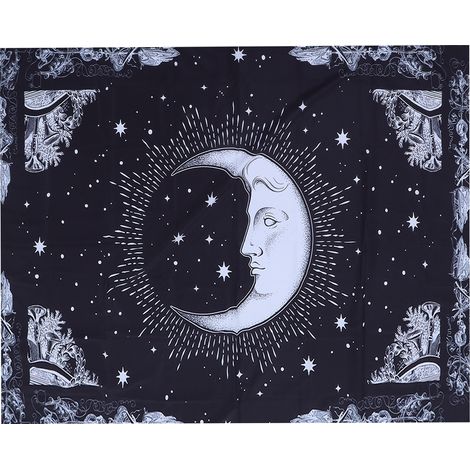 Tenture Murale à Motif Lune Décor pour Salon et Chambre (200x150 cm)