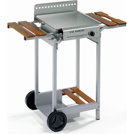 Barbecue piastra di cottura in acciaio inox 43 x 40 cm a Gas GPL e metano,Made in Italy