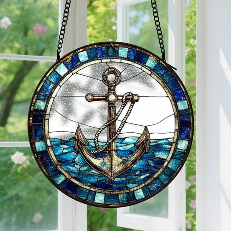 Capteur de soleil en vitrail - décoration spirituelle 20cm (1/4)