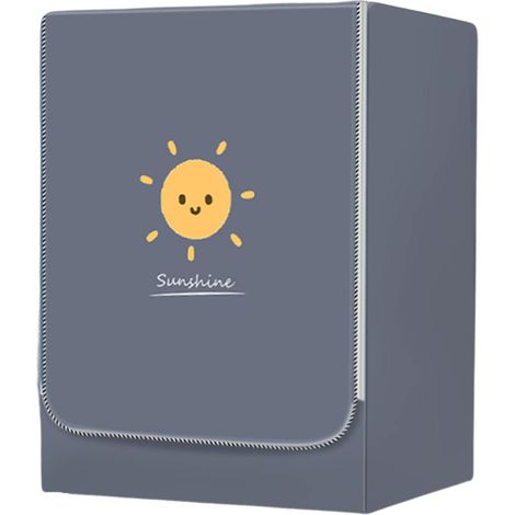 Couvercle pour Machine à Laver ou sèche-Linge à Tambour, Gris Housse pour Machine Lave-Linge Couvercle de Protection, Imperméable Anti-Poussière Anti-Pluie (L-10.5-12kg,Soleil)