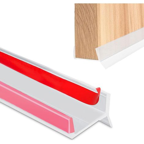 Kitchen Baseboard Seal, Self-Adhesive Waterproof Kitchen Skirting Board, Elastic Rubber Transparent Silicone Base, Suitable for Kitchens, Bathrooms (1/5)