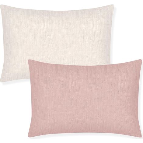 Taies d'oreiller en mousseline de coton pour tout-petits pour fille et garçon - Housse de coussin de voyage avec design enveloppe - Accessoires pour lit de bébé - Convient pour oreillers de 33 (1/5)