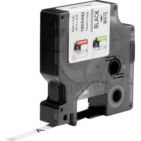 DYMO IND RHINO 1805442 Poliestere Colore Nastro: Bianco Colore carattere:Nero 6 mm 5.5 m (1/3)