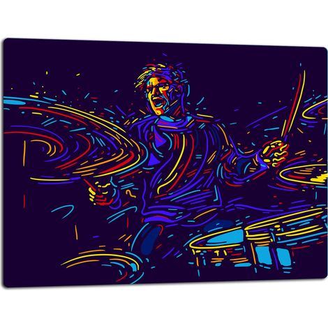 Planche à découper en verre 52x40 musicien (1/5)