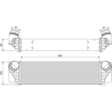 Intercooler, échangeur Valeo 818367 BMW 17117577115 17117805629 17517577115