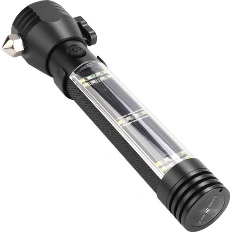 1 Lampe Torche LED Solaire USB Alliage Aluminium Marteau Boussole Couteau Camping Urgence(Troisième trimestre : septembre) (1/5)
