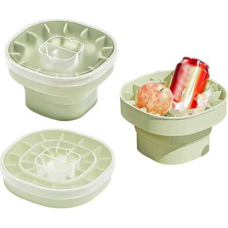 Seau à glace pliable créatif en silicone, moule à glace souple de qualité alimentaire, usage domestique et commercial (1/5)
