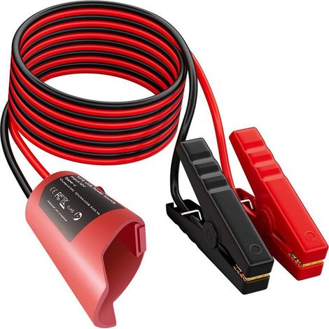 Kit de cables de arranque compatibles con baterías de litio M12, cable de 1,8 m (12 AWG) con terminales de 100 A. (1/2)