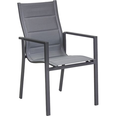 Gartenstuhl Aluminium Unicamo stapelbar anthrazit