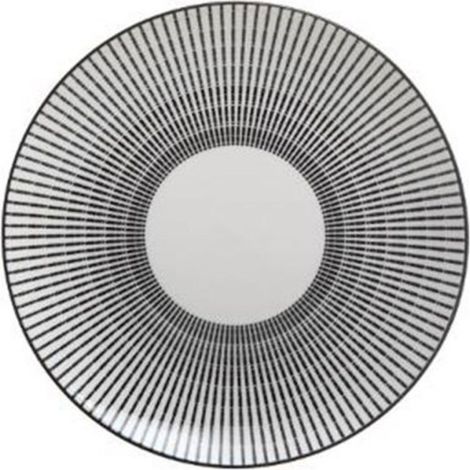 Lot de 6 Assiettes à Dessert Porcelaine "Lunis" 19cm Noir (1/2)