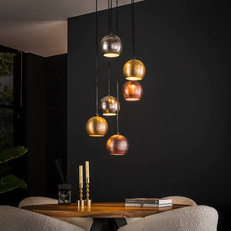Luminaire suspension contemporain en verre coloré ERAS (1/5)