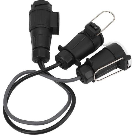 12V Anhängeradapterstecker 13-polig auf zwei 7-polige Anhängerbeleuchtungsadapter für Wohnmobile, Wohnwagen, Boote, europäischer Standard