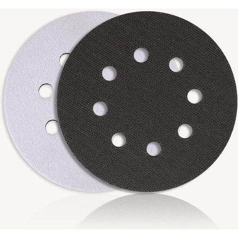 Accessoires pour outilsPlateau de ponçage en mousse souple de 12,7 cm (5 pouces) avec 8 trous, résistant aux chocs et au bruit, pour ponceuse et polisseuse - Lot de 2 (1/5)