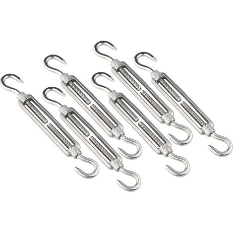Filiyano – câble réglable en acier – Lot de 6 crochets M4 et vis de fixation, tendeur de câble réglable en acier inoxydable 304 pour l'installation (1/5)