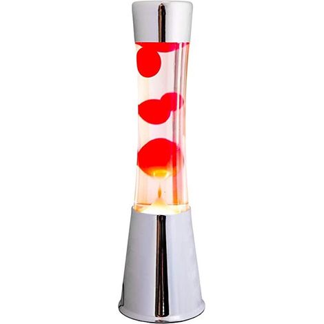 Lampe à poser en métal et verre Lave Rouge (1/4)