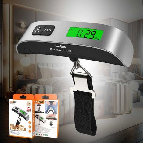 Bilancia Digitale Portatile Multiuso da Valigia Viaggio Casa Giardino Massima Portata 50Kg Modello con Cinghia (1/3)
