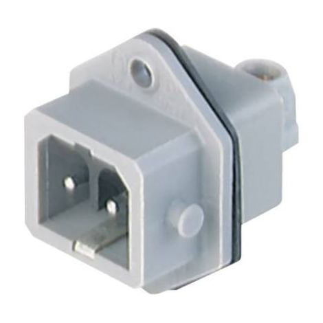 Hirschmann 932 048-106-1 Connettore di alimentazione STASEI Spina verticale Tot poli: 2 + PE 16 A Grigio 1 pz.