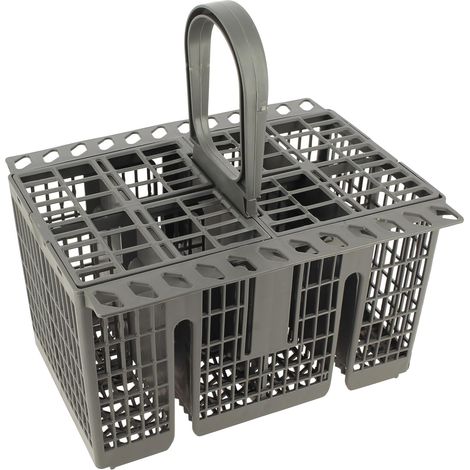 Panier à couverts - 1 unité - Plastique gris - Compatible Hotpoint Whirlpool Indesit - Pour lave-vaisselle - 205x160x220 mm (1/5)