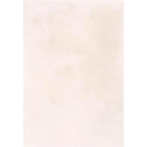 HOMCOM, Hochflorteppich, Wohnzimmerteppich, Schlafzimmerteppich, pflegeleicht und strapazierfähig, Beige, 170 x 120 x 3,5 cm (1/3)