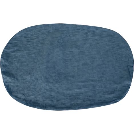 Housse de transat bébé respirante, portable et lavable, pour nouveau-né - Bleu denim (1/5)