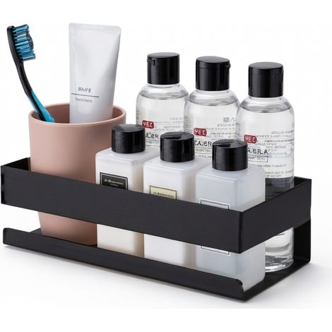 Étagère de rangement de salle de bain noir modèle 4