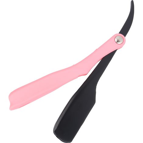 Porte-rasoir de barbier pliable professionnel en alliage de zinc pour le rasage des sourcils (1/5)