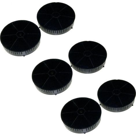 SOS Accessoire Lot de six filtres charbon T57 175X45 mm pour Hotte WHIRLPOOL 4055171138, 208352146603