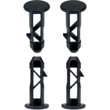 Goupilles de Charnière en Plastique, 4 PCS, Noir, Contemporaine, Plastique, Brute, Montage en Surface, Accessoires Pour Poubelles À Roulettes (1/5)