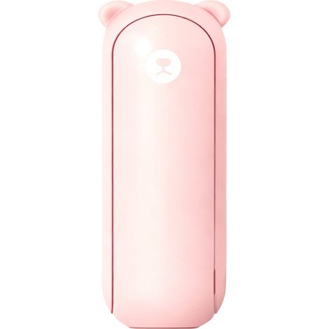 Ventilator Bär F8X, faltbar, USB-wiederaufladbar, Taschenlampe, 2000mAh, 2 Windstufen, 18 Stunden Akkulaufzeit, (Bärenmädchen-Puder)