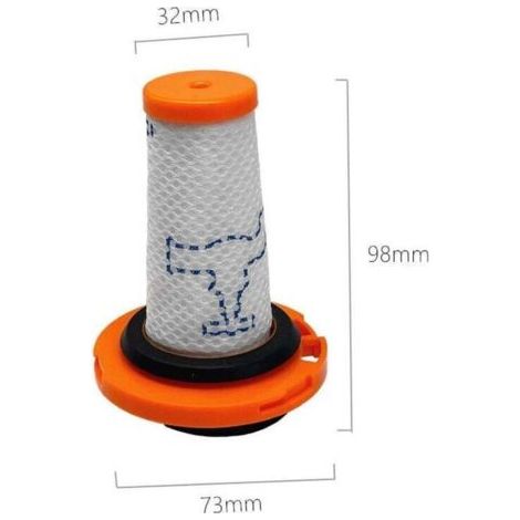 Lot de 4 Filtre pour Rowenta X-FORCE FLEX 9.60, Filtres pour Rowenta X-FORCE FLEX 9.60 et X-NANO ESSENTIAL RH20xx, 2 Pré-Filtres + 2 Filtres Moteur, Filtres HEPA lavables pour ZR009010, ZR009
