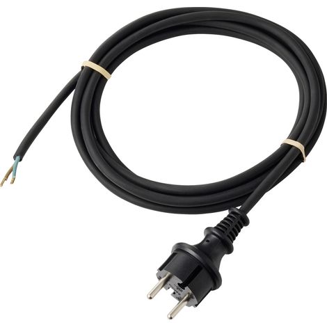 Sygonix SY-6870674 Strom Anschlusskabel  Schwarz 5.00 m