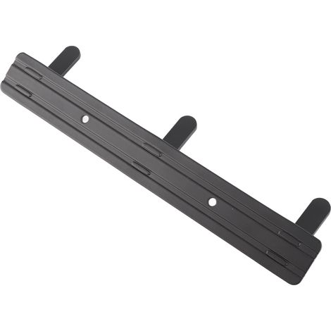 Porte-manteau mural en aluminium Simple Space, pour cuisine, salle de bain, dressing, noir, 3 crochets (1/5)