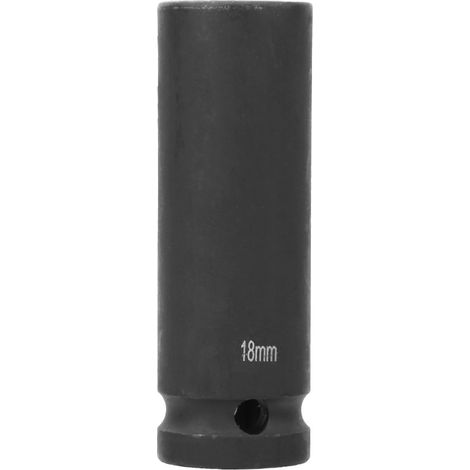 Hyuduo 1/2 Zoll 17/18/19 mm Metrik Steckschlüssel Tief Langlebig Pneumatik Stahl für professionelle Techniker (18 mm).
