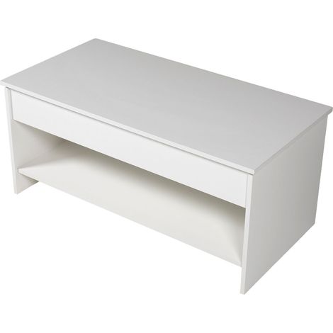 Mesa de centro con tapa elevable blanca HEDDA (1/5)