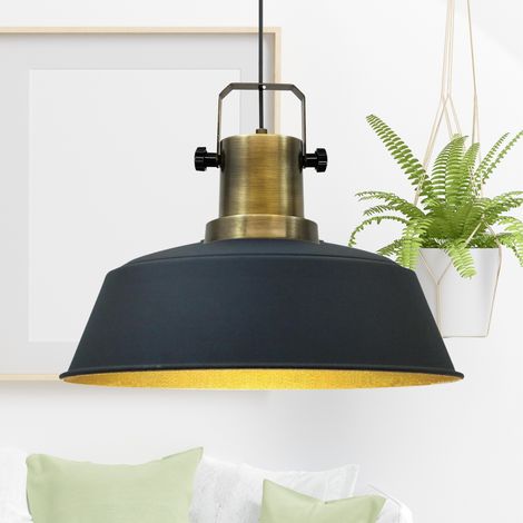 bamyum Orema Suspension Luminaire Vintage, Lustre Salon de 40 cm en Métal, Lampe E27 pour Chambre, Salle à Manger (1/4)