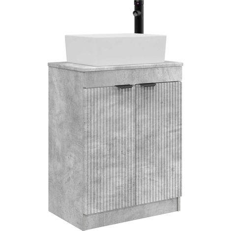 Bathroom Vanity with Sink Concrete Grey 54 x 35 x 83 cm vidaXL