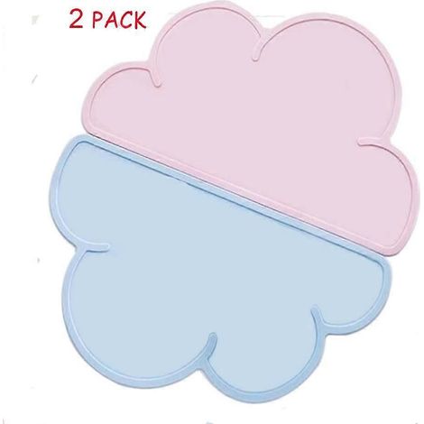 Set de table pour enfants, lot de 2 sets de table sans BPA, sous-verres en silicone pour enfants, sets de table (1/4)