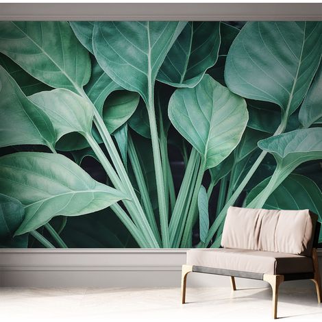 Carta da parati autoadesiva - fotomurale - decorazione parete - stile elegante - decorazione casa - Natura verde 312x219 cm (1/5)
