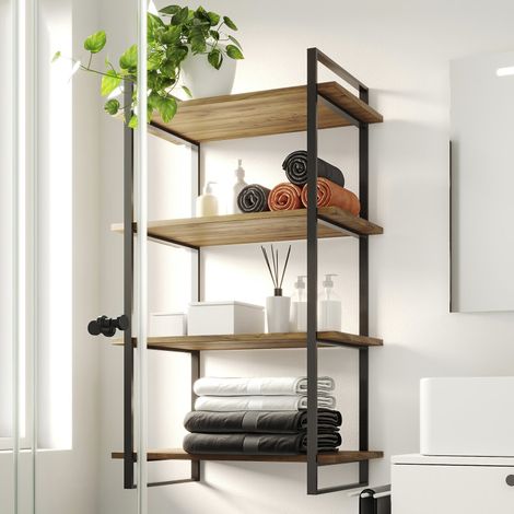 Emuca Set di telai per scaffali Lader, altezza 1150 mm, Acciaio, Verniciato nero