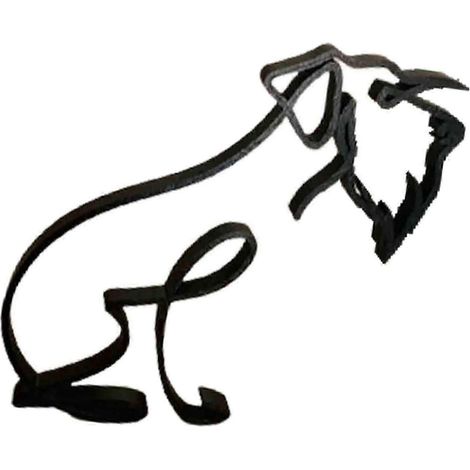 Sculptures décoratives abstraites de chiens et de chats, objets de collection, figurines d'animaux, statues, cadeau pour bureau ou meuble de rangement-10x10x1.6cm-B (1/5)